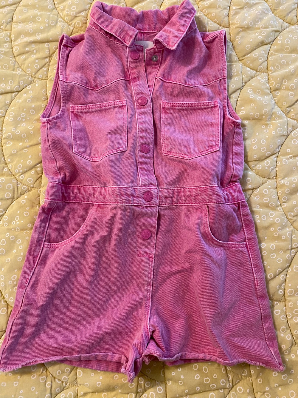 Zara Pink Denim Shortalls, size 5 years